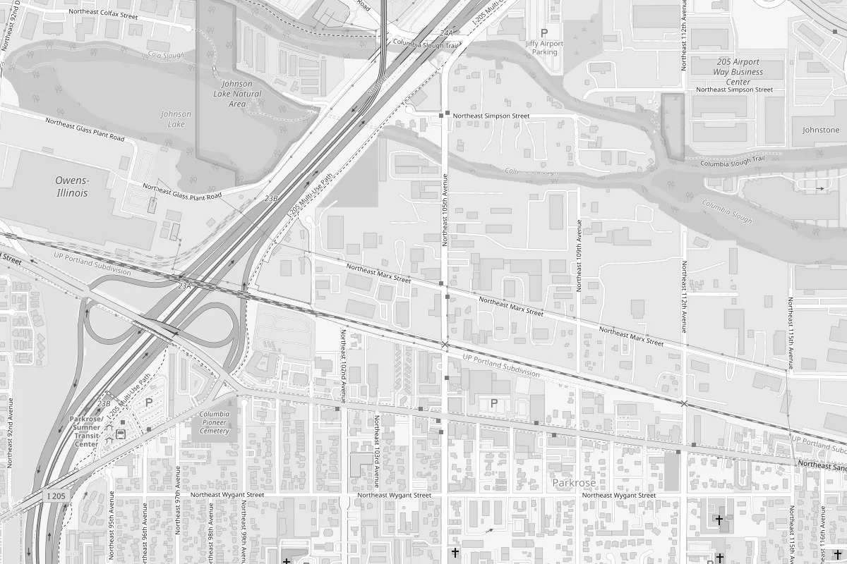 Map of 5301 NE 105th Ave, Portland, OR 97220